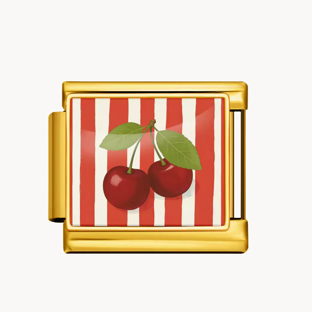 Charm cerises rayées