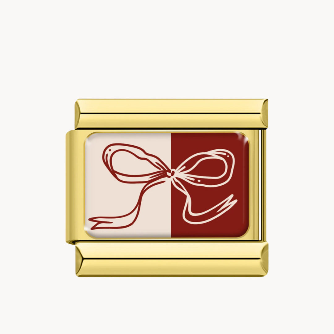 Charm ruban rouge