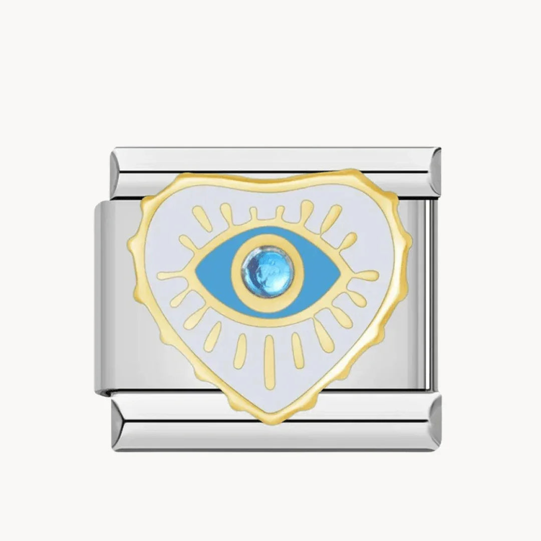 Cœur œil blanc - Italian Charms France
