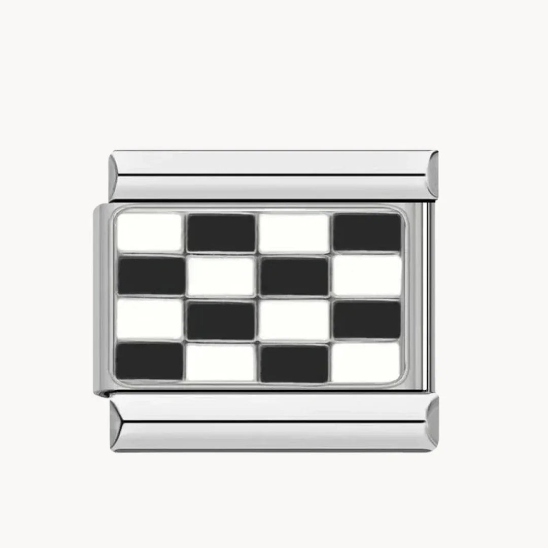 Damier argent - Italian Charms France