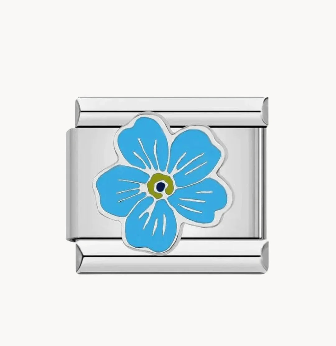 Fleur bleu clair - Italian Charms France