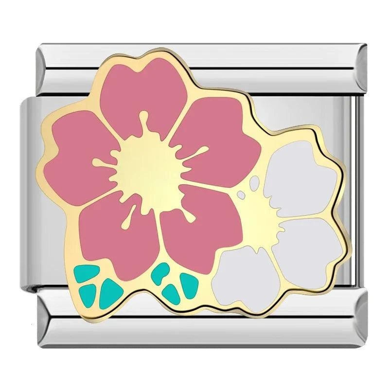 Pink/white flower - Italian Charms France