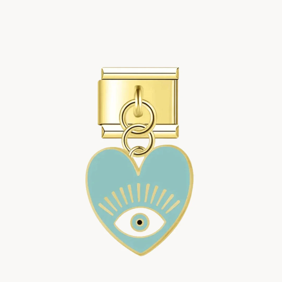 Pendentif cœur avec œil - Italian Charms France