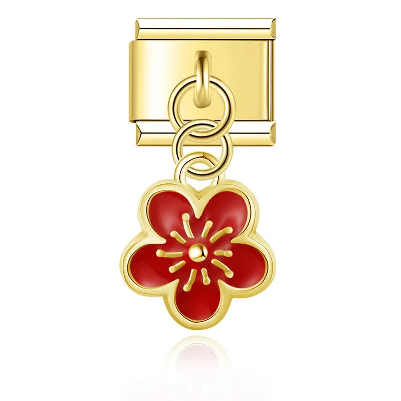 Pendentif fleur (3 couleurs) - Italian Charms France
