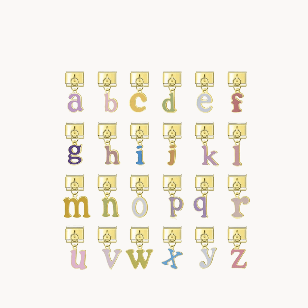 Pendentifs lettres dorées