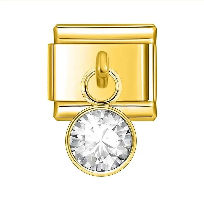 White hanging stone - Italian Charms France