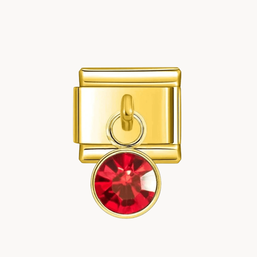 Pierre suspendue rouge - Italian Charms France