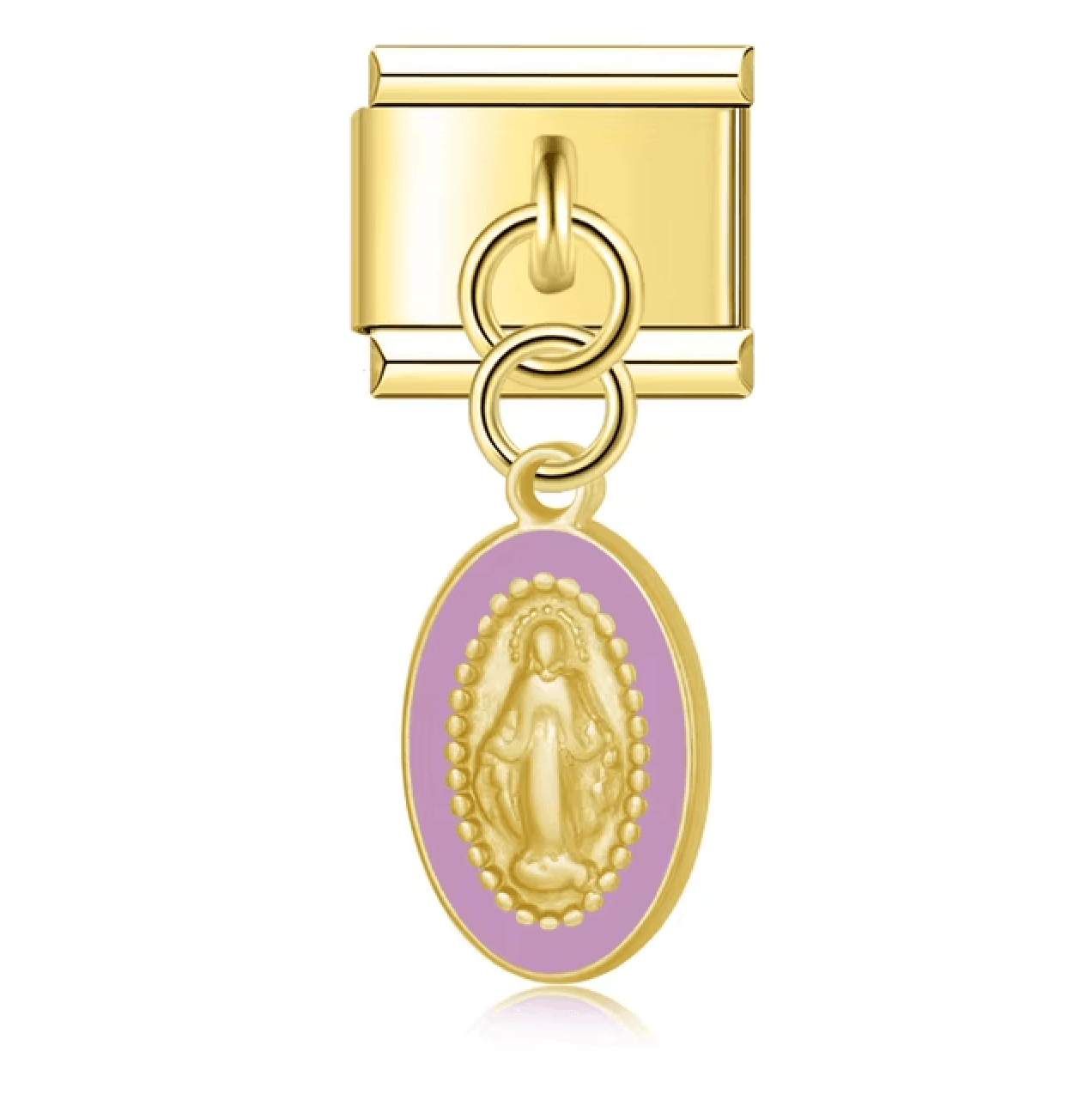 Médaille Vierge - Or mauve - Italian Charms France 