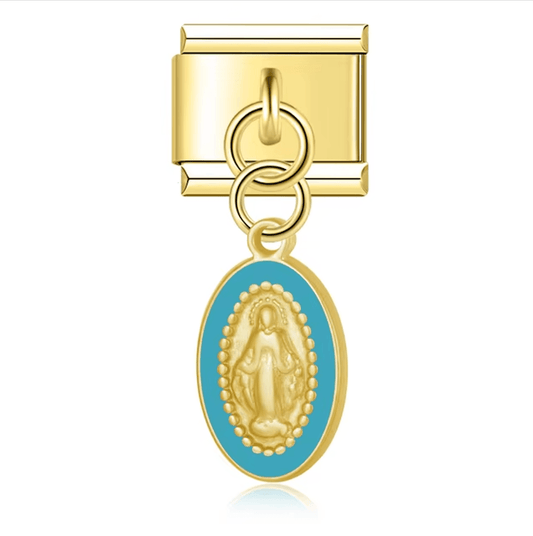 Médaille Vierge - Or bleu - Italian Charms France 