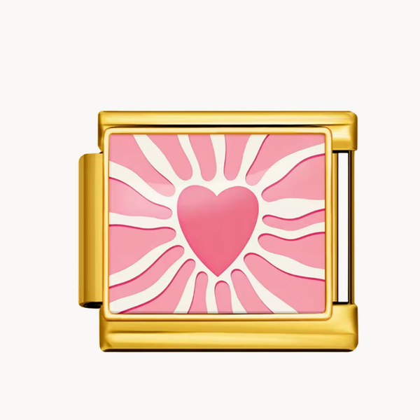Charm cœur rose