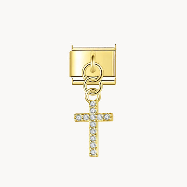Pendentif croix brillante