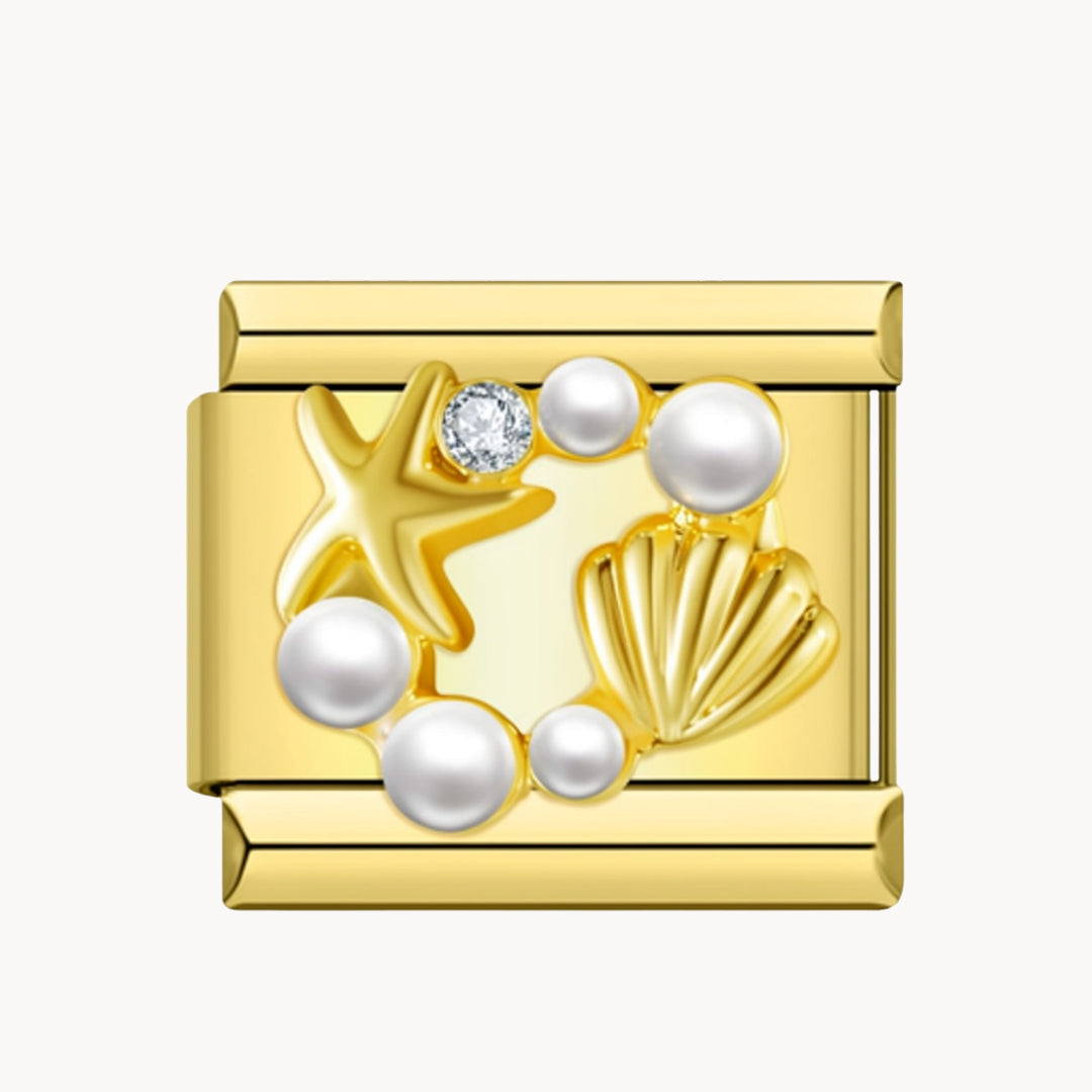 Charm coquillage avec perles