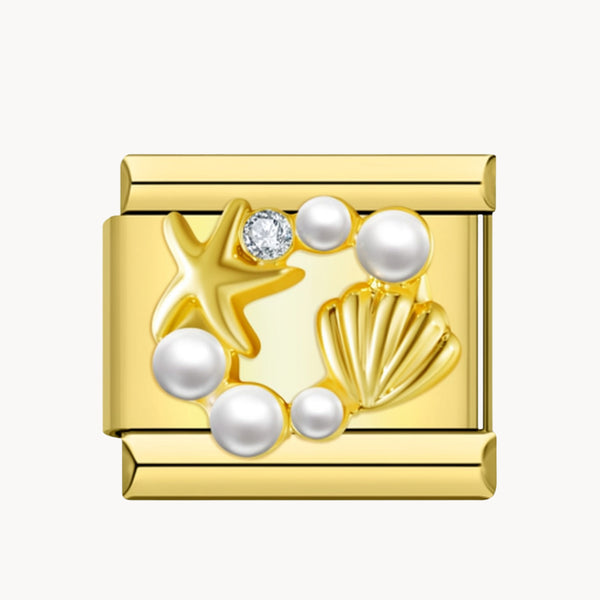 Charm coquillage avec perles