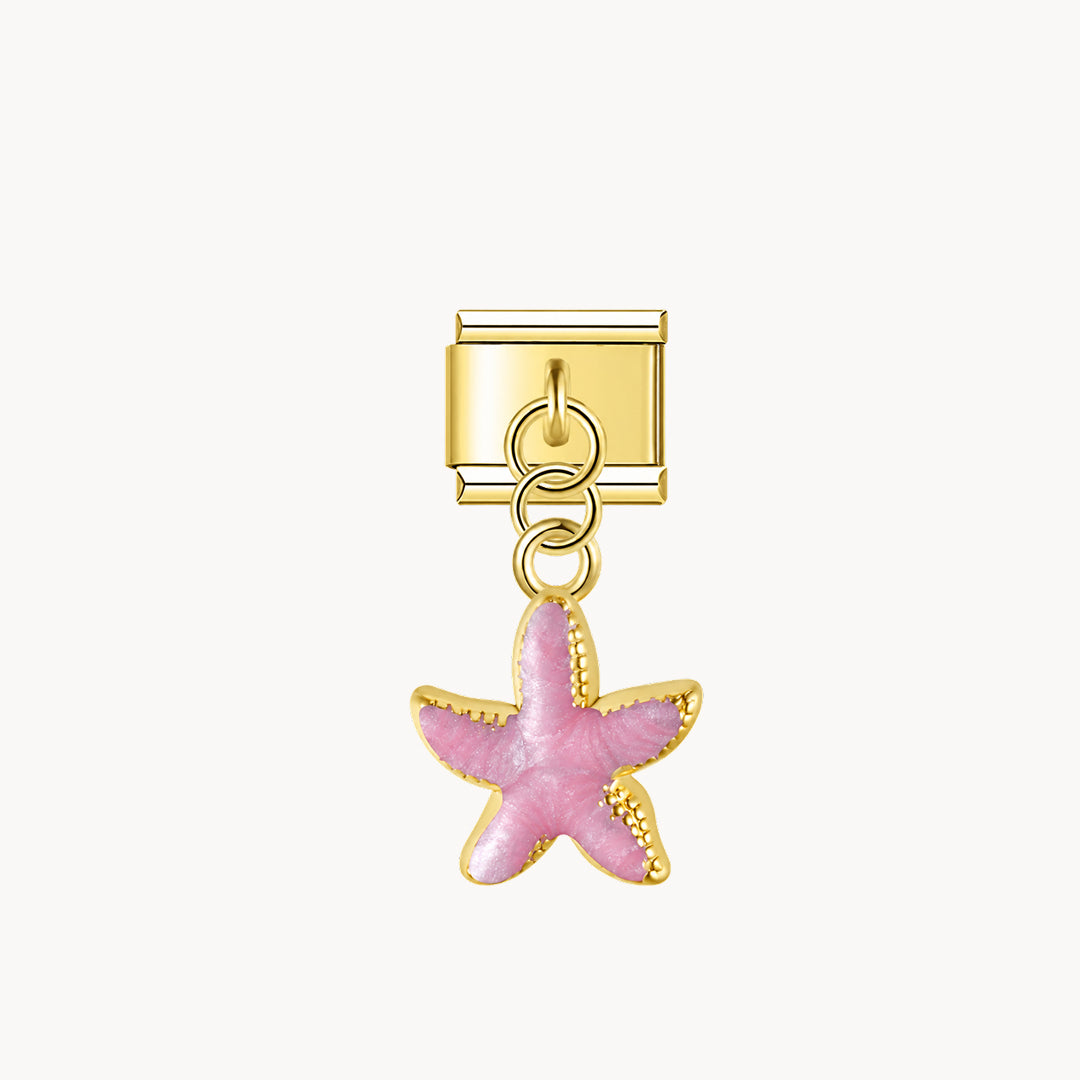 Pendentif étoile de mer rose