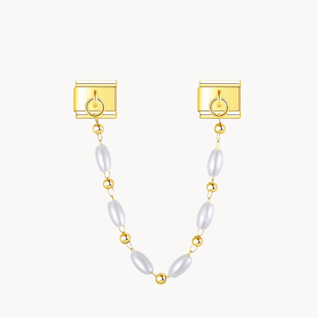 Chaîne perles blanches