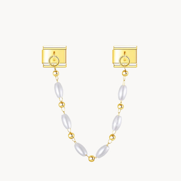 Chaîne perles blanches