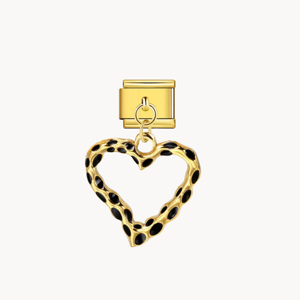 Pendentif cœur léopard