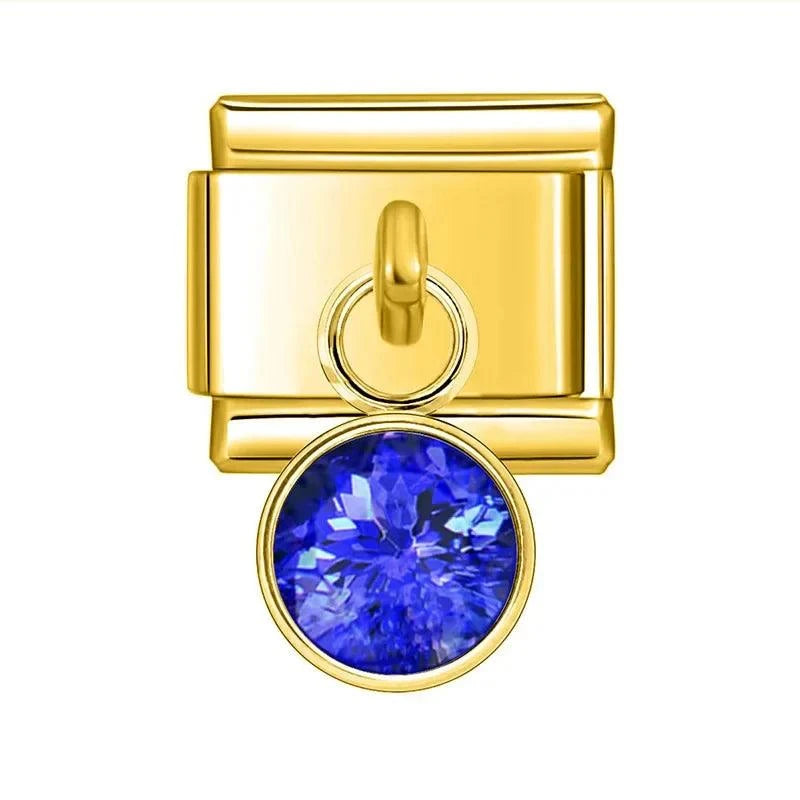 Pierre suspendue bleu foncé - Italian Charms France 