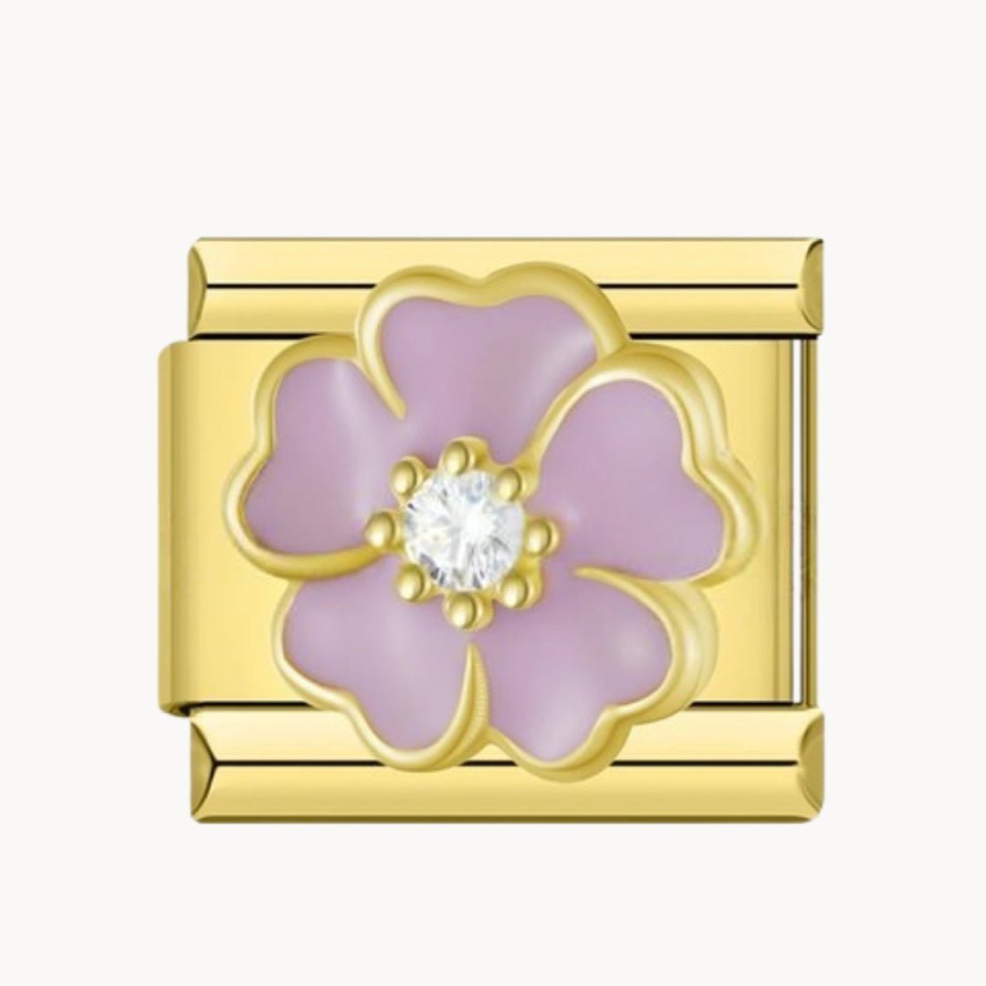Charm fleur brillante - Italian Charms France