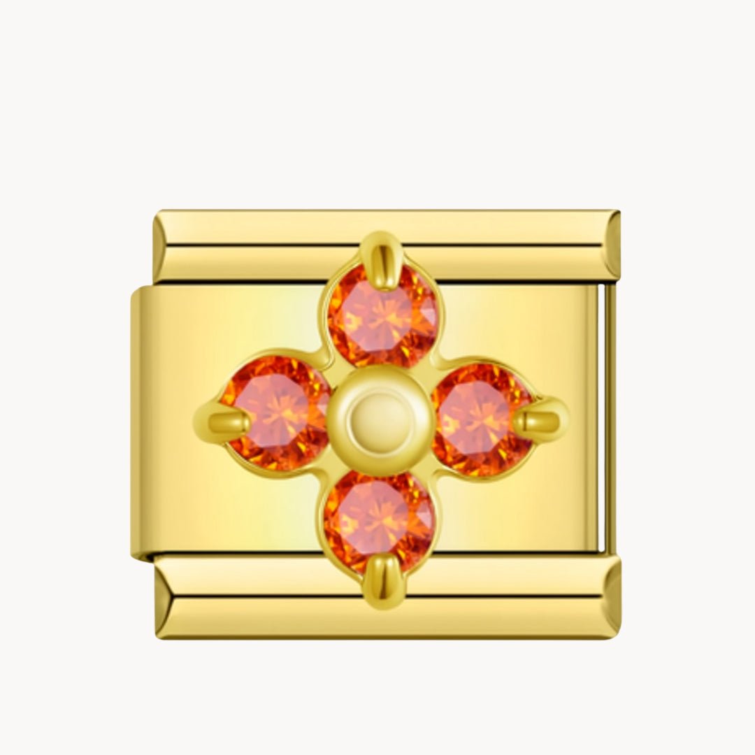 Charm trèfle rouge - Italian Charms France