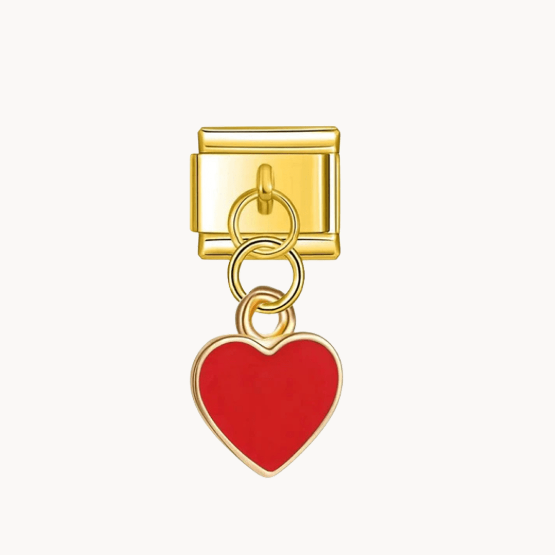 Cœur suspendu rouge - Italian Charms France