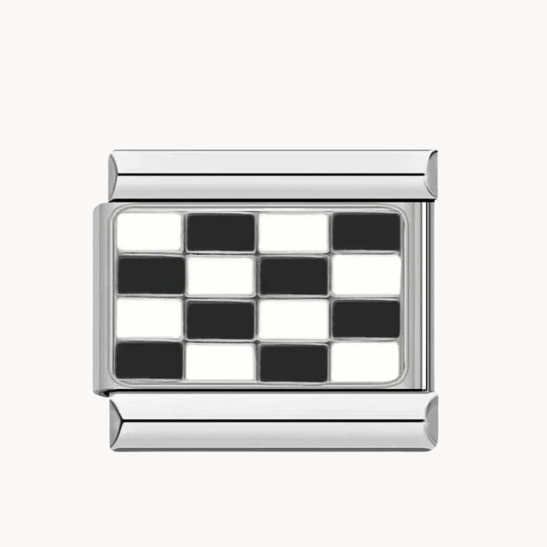 Damier argent - Italian Charms France