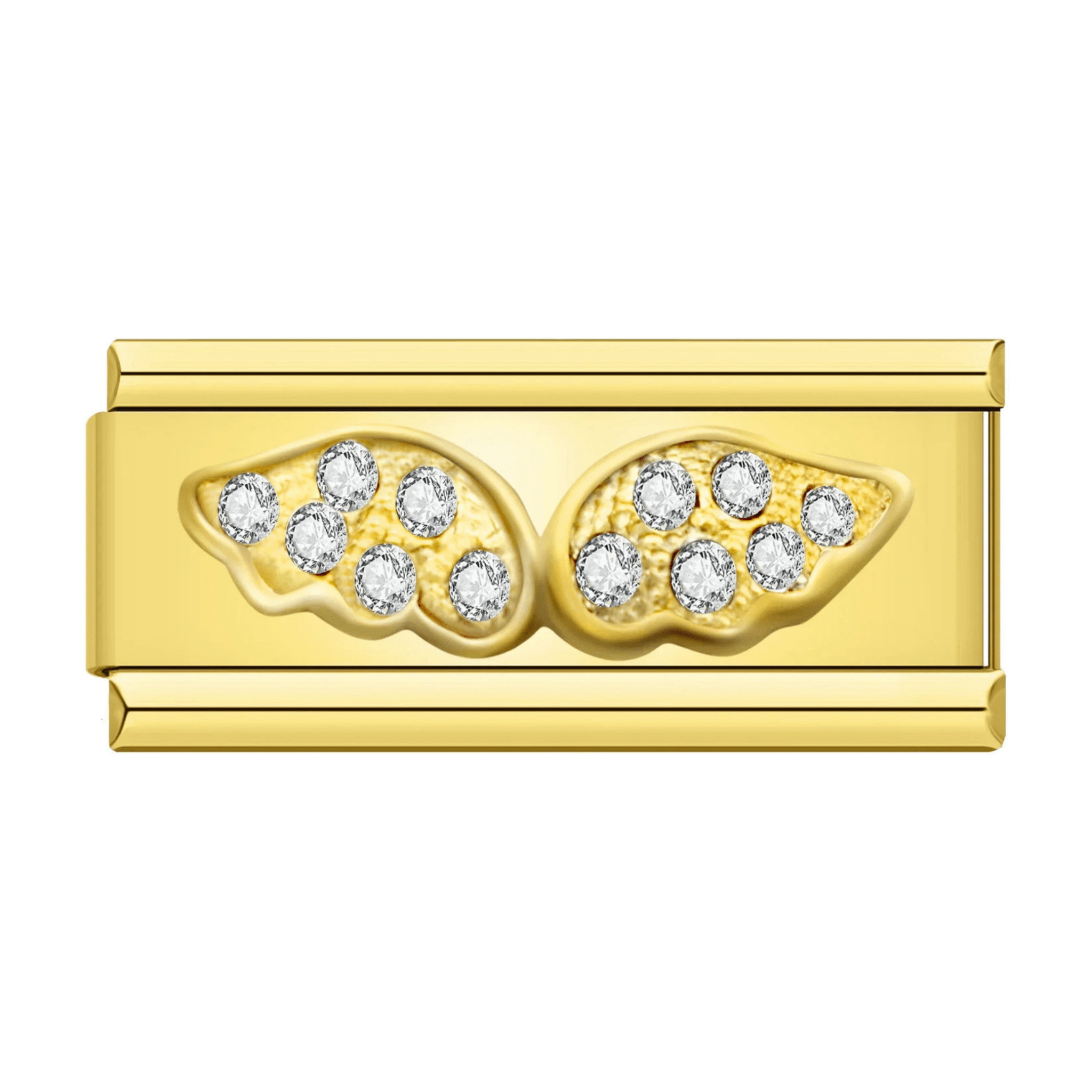 Double charm ailes dorées - Italian Charms France