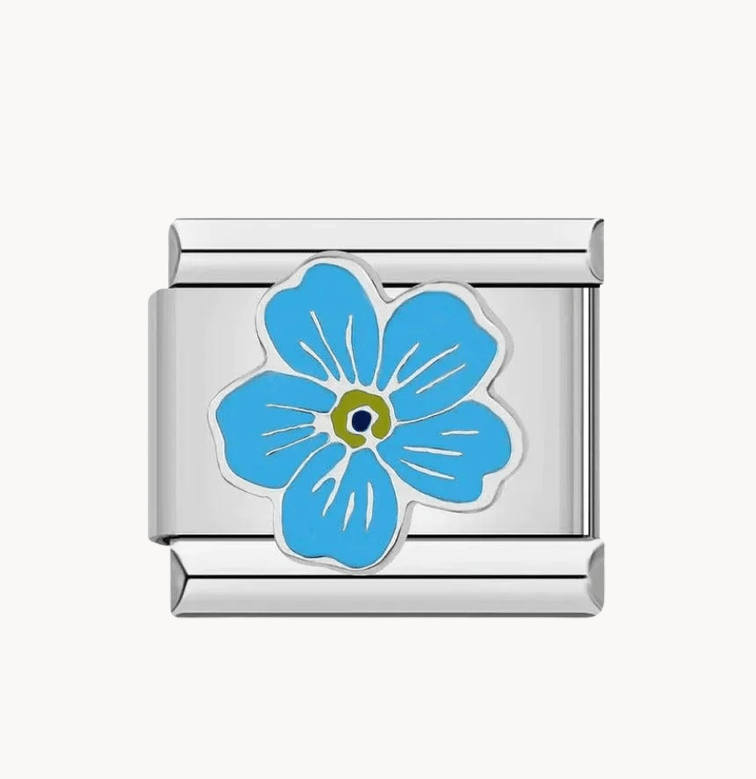 Fleur bleu clair - Italian Charms France