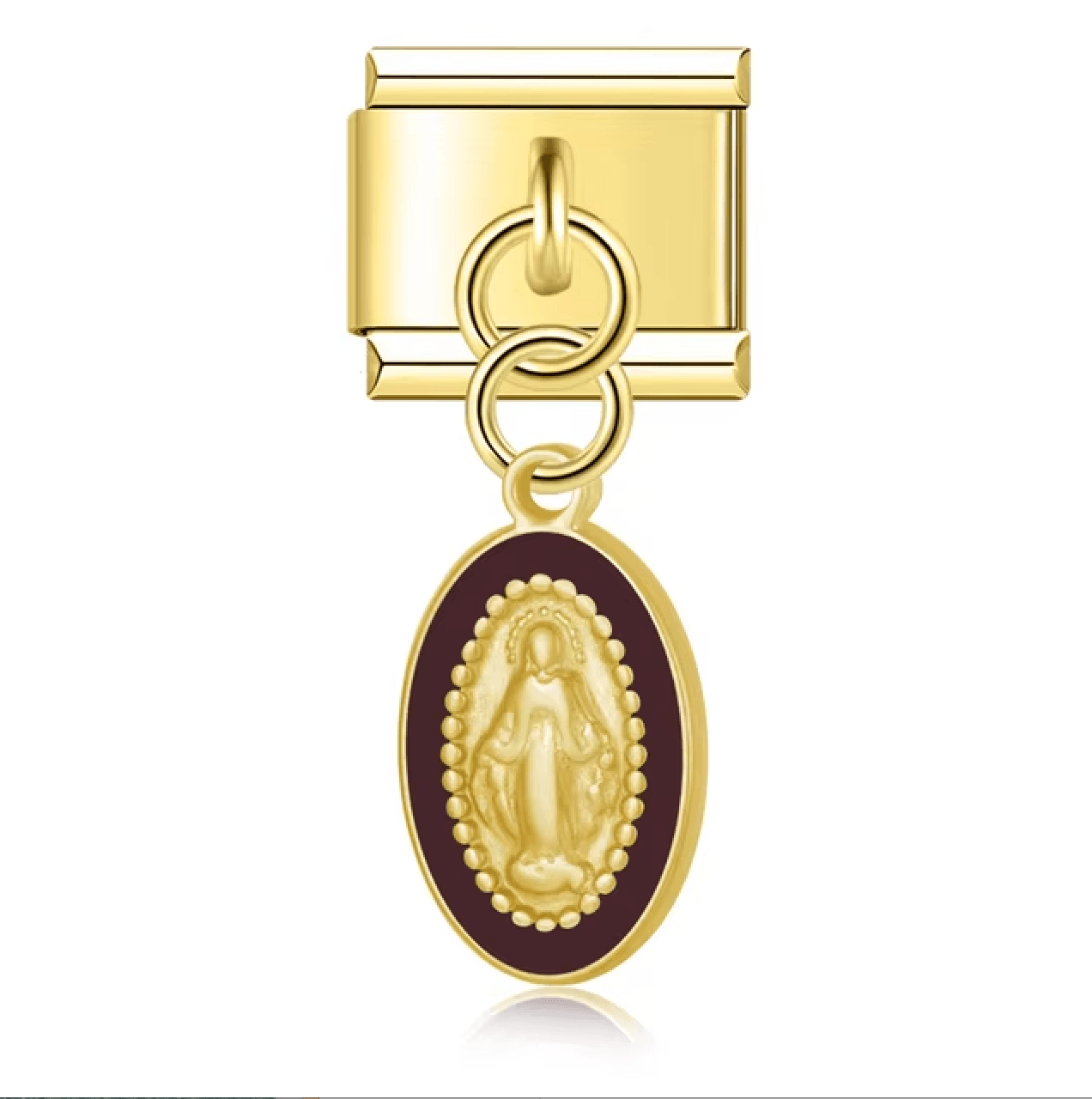 Médaille Vierge - Or noir - Italian Charms France