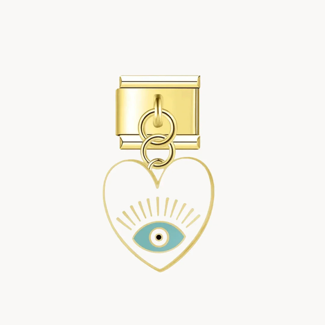 Pendentif cœur avec œil - Italian Charms France