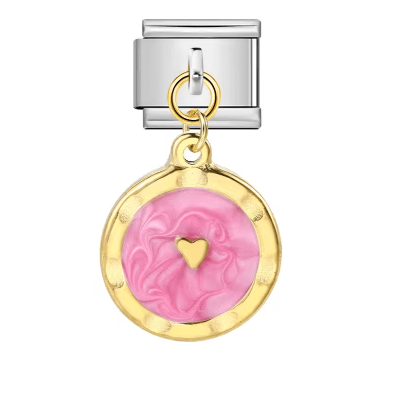 Pendentif Cœur Marbré (3 couleurs) - Italian Charms France
