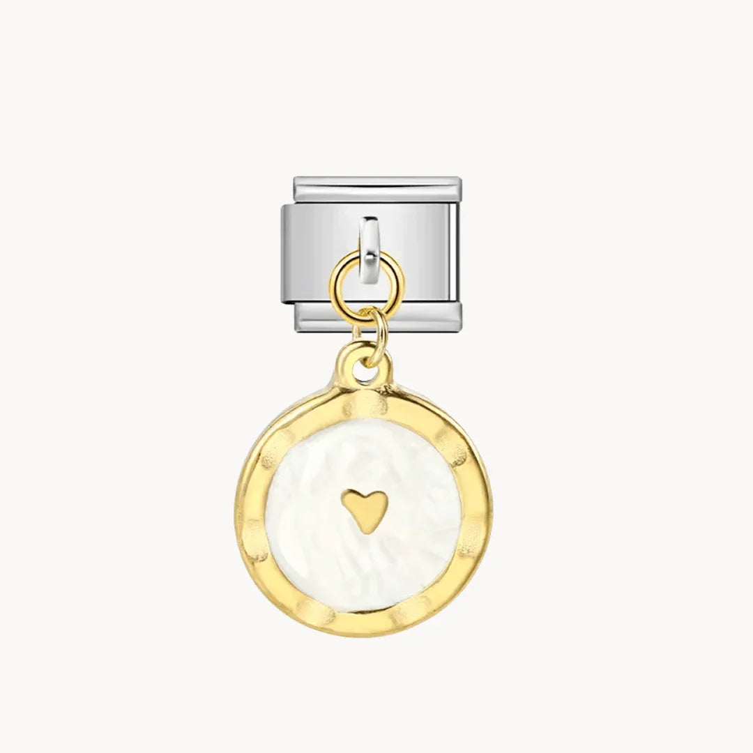 Pendentif Cœur Marbré (3 couleurs) - Italian Charms France