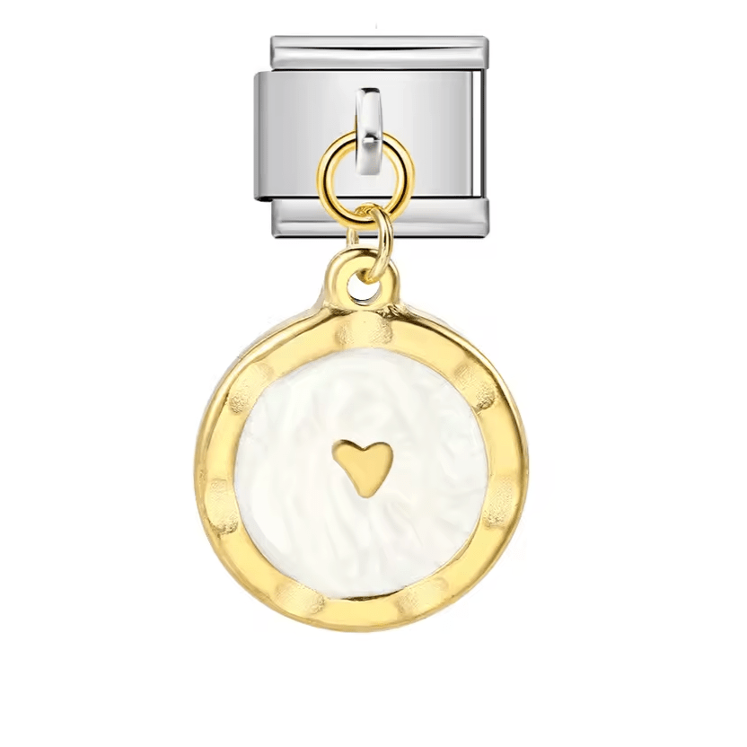 Pendentif Cœur Marbré (3 couleurs) - Italian Charms France