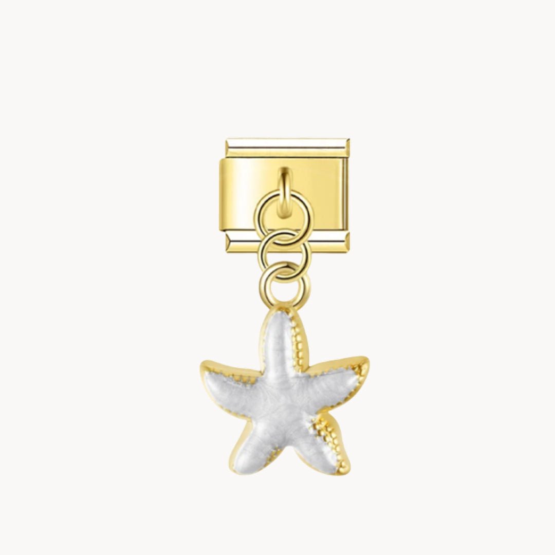 Pendentif étoile de mer blanche - Italian Charms France