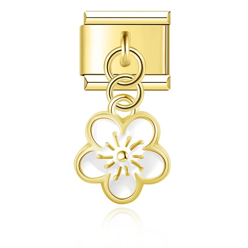 Pendentif fleur (3 couleurs) - Italian Charms France