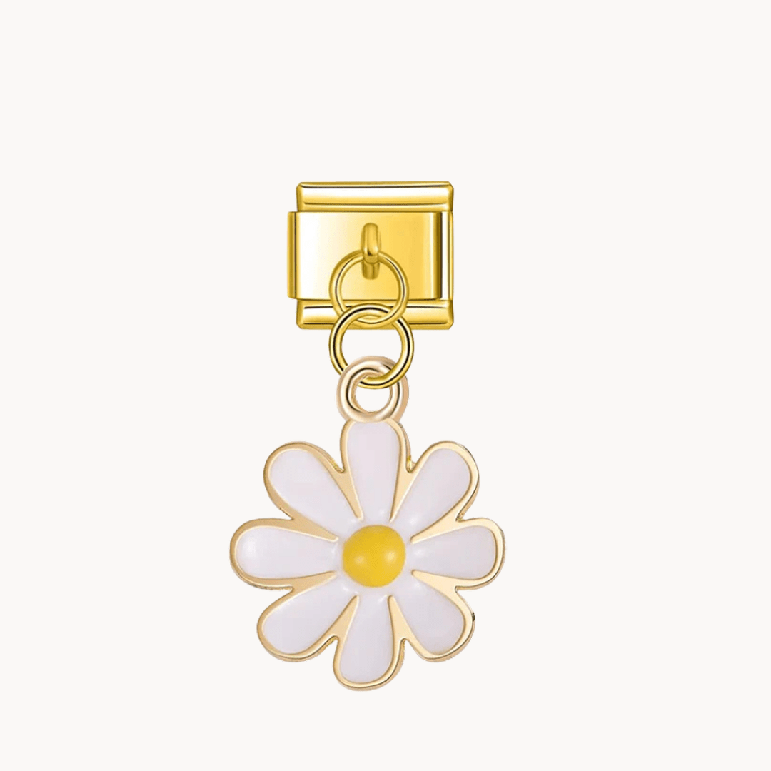 Pendentif fleur doré - Italian Charms France