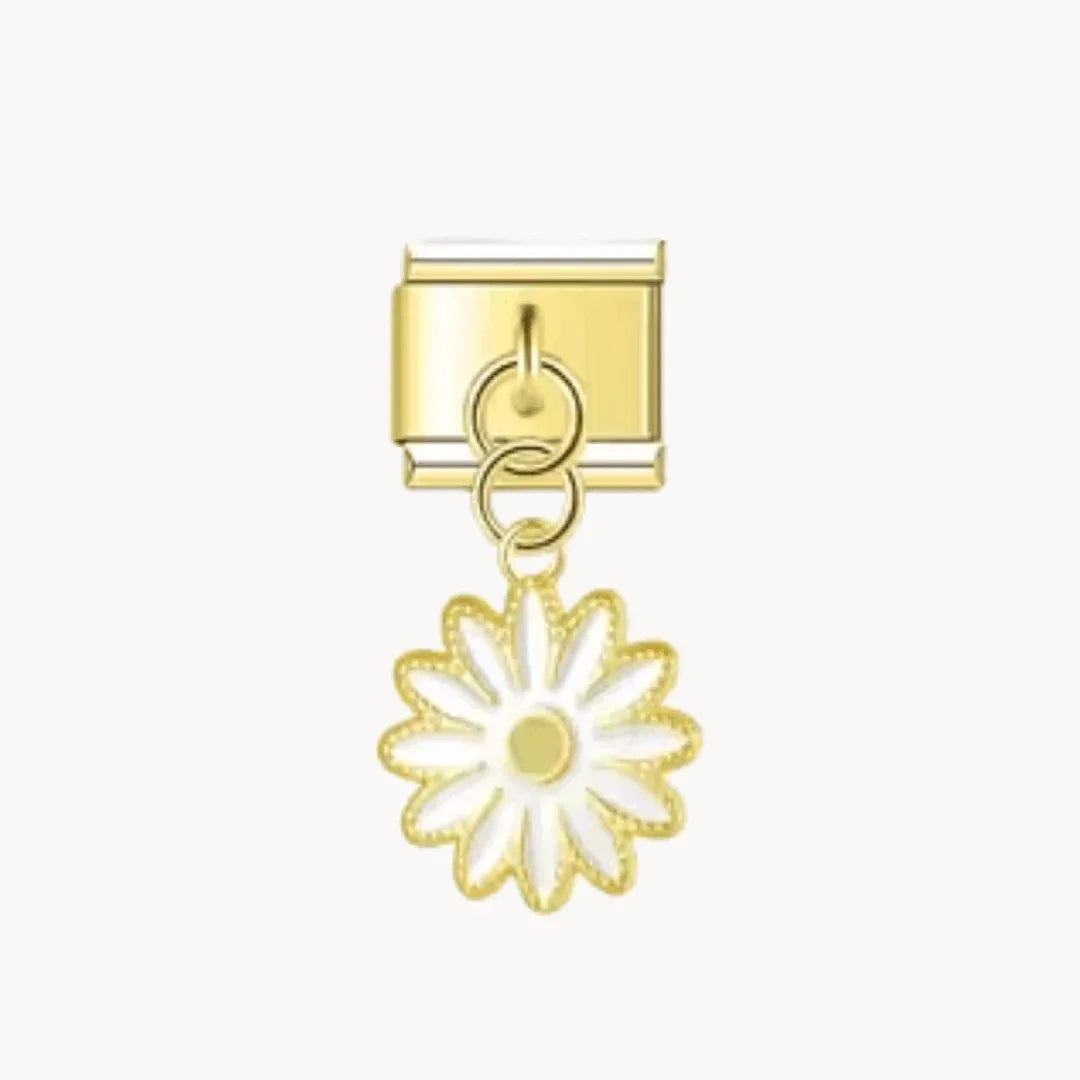 Pendentif Fleur dorée - Italian Charms France