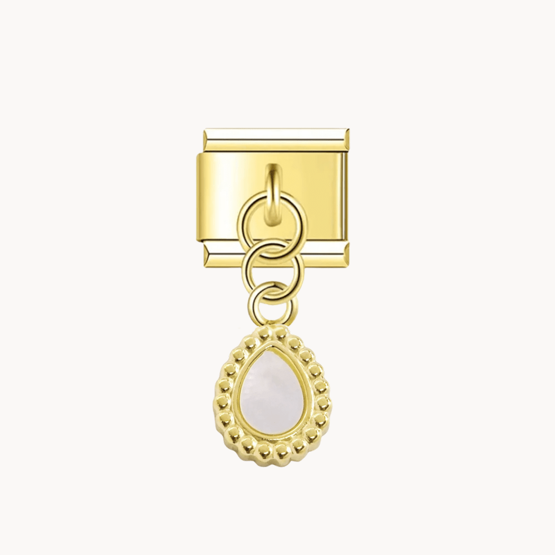 Pendentif Goutte Nacrée - Italian Charms France