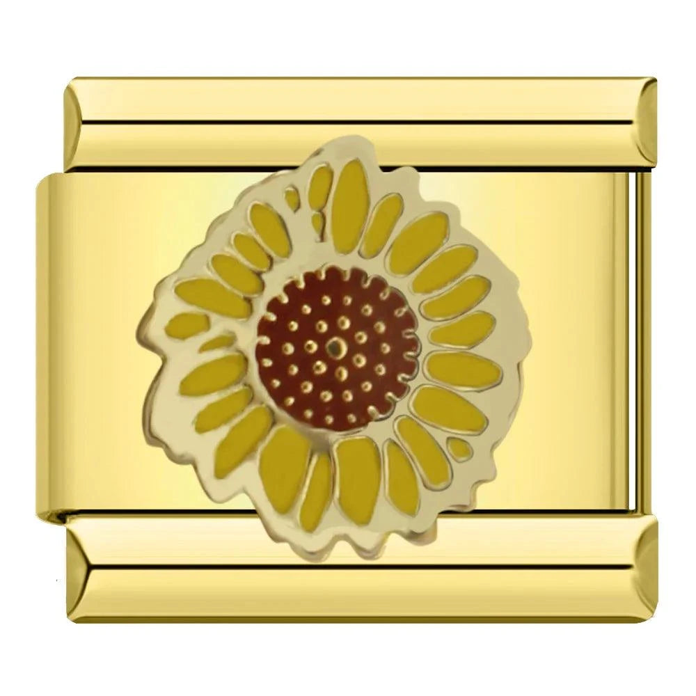 Tournesol argent et or - Italian Charms France 