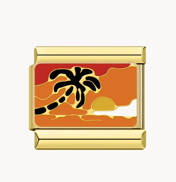 Sunset Palm - Doré
