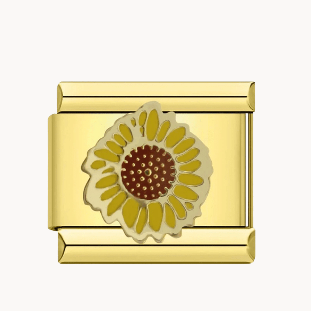 Tournesol argent et or - Italian Charms France